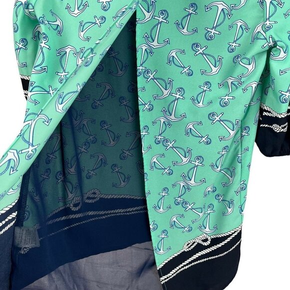 Pink Owl Boutique Womens Top Mint Color Block Anchors Size Small - Picture 5 of 9